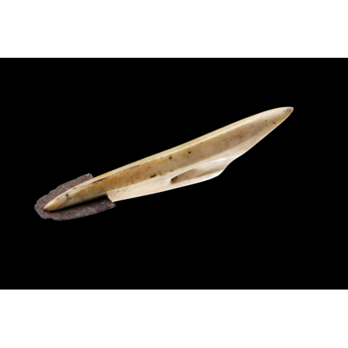 Bering Strait Inupiak Eskimo Walrus Ivory and Iron Toggling Harpoon Head